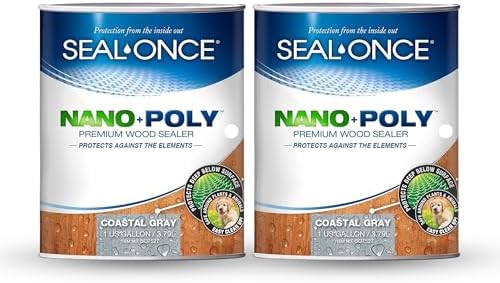 Seal Once Nano Plus Poly Wood Sealer And Waterproofer Coastal Gray 2 Gallon