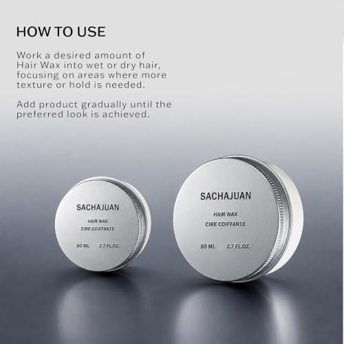 SACHAJUAN Hair Wax for Men, Medium Hold, Shine & Definition, 2.7 oz