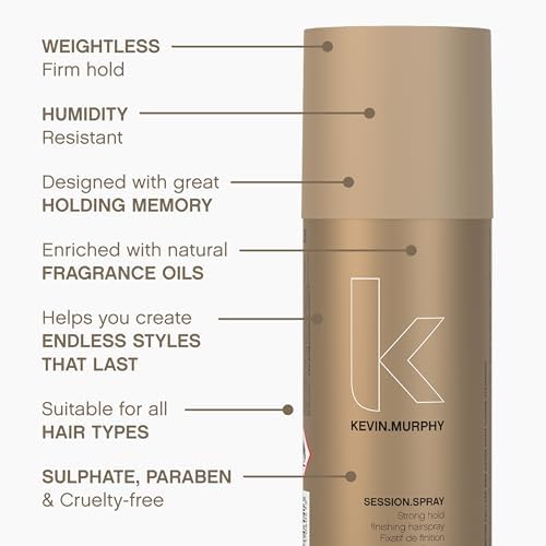 KEVIN.MURPHY SESSION.SPRAY Strong Hold Finishing Spray, 3.4 fl oz, 2-Pack