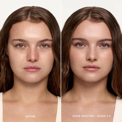 Summer Fridays Sheer Skin Tint - Tinted Moisturizer with Hyaluronic Acid - Helps Diminish Uneven Skin Tone - Sheer to Light Coverage - Shade 2.5 - Light with Cool Peach Undertones (1 Fl Oz)