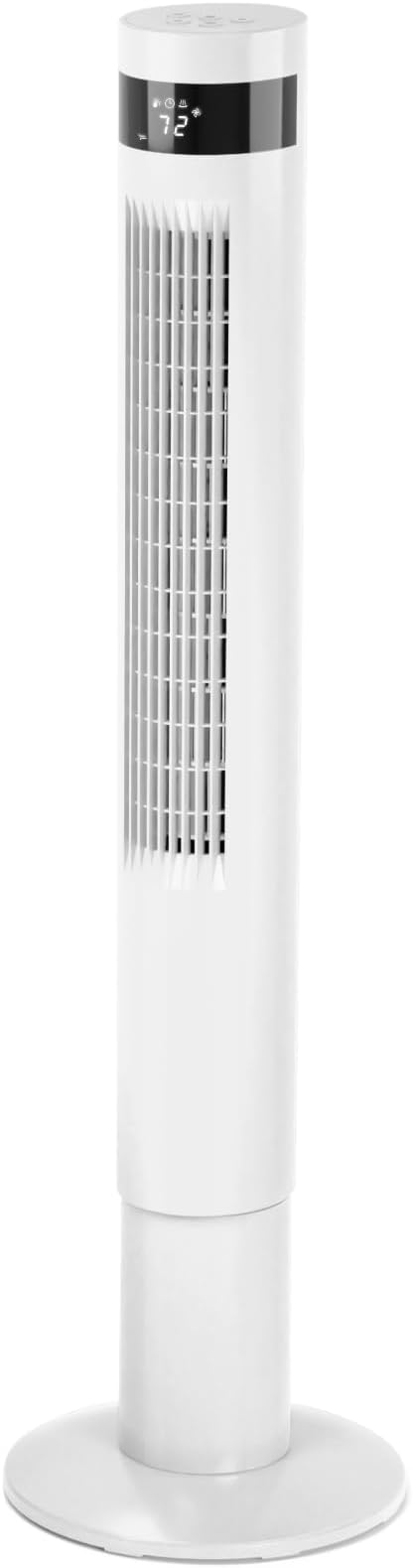 Antarctic Star Tower Fan 85°Oscillating Fan Quiet Cooling 12H Timer Remote Control Bladeless Electric 3 Speeds Wind 3 Modes, 42INCH, WHITE
