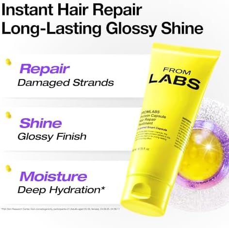 FROMLABS Deep Conditioning Protein Hair Mask for Damaged Hair | Keratin Bond Repair Treatment for Dry, Frizzy, Bleached & Color Treated Hair | For Curly, Wavy & Straight Hair | Korean Hair Care