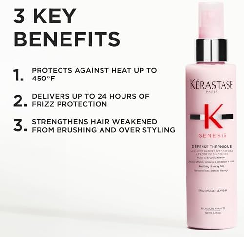 Kerastase Genesis Thermique Blow Dry Primer – Heat Protectant, 5.1 Fl Oz