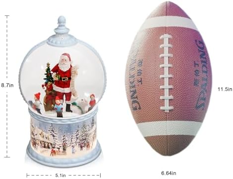 DGSCAK Christmas Snow Globe Lantern with 8 Music, 12" Vintage Carriage Glitter Lighted Water Snow Globes with 6H Timer, USB/Battery Operated, Xmas Table Centerpiece Home Decor
