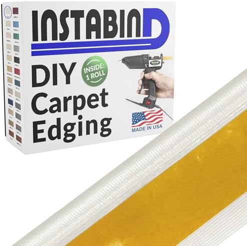 Instabind DIY Carpet Binding Tape - Regular Style Edge Trim - Ice, 54 LFT