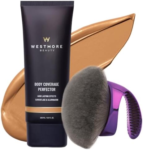 Westmore Beauty Body Coverage Perfector & Brush - Waterproof Leg Makeup- 3N