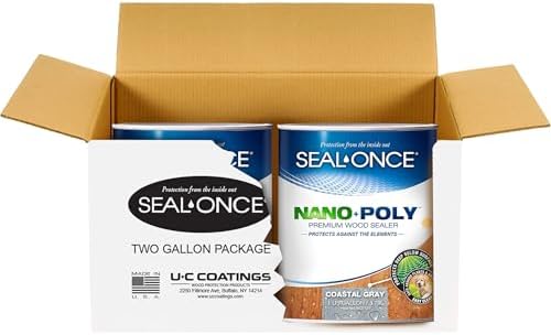 Seal Once Nano Plus Poly Wood Sealer And Waterproofer Coastal Gray 2 Gallon