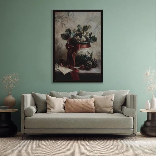 Holiday Botanical Still Life Art Print for Seasonal Home Wall Decor