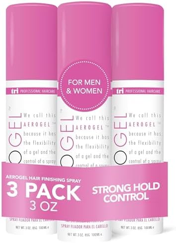 TRIDESIGN Aerogel Strong Hold Volumizing Hair Spray - 3 oz, 3 Pack