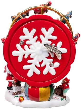 Kurt Adler 5.5" Wind-Up Musical Ferris Wheel Table Piece.