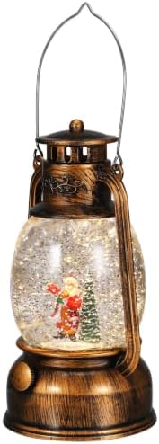 Christmas Musical Snow Globe Lantern with Lights Rotating USB Operated
