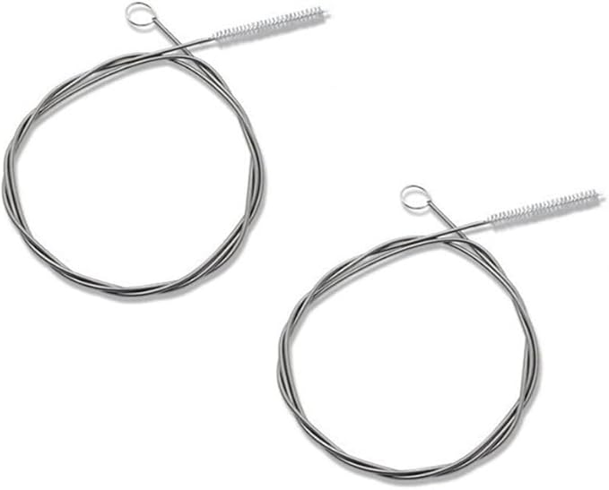60 Inch Extra Long Flexible Tube Pipe Cleaner Brush Fridge Cleaning Tool, Stainless Steel Drain Tube Cleaning Brushes for Sink Refrigerator Kitchen（2 Pack）