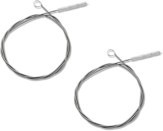 60 Inch Extra Long Flexible Tube Pipe Cleaner Brush Fridge Cleaning Tool, Stainless Steel Drain Tube Cleaning Brushes for Sink Refrigerator Kitchen（2 Pack）