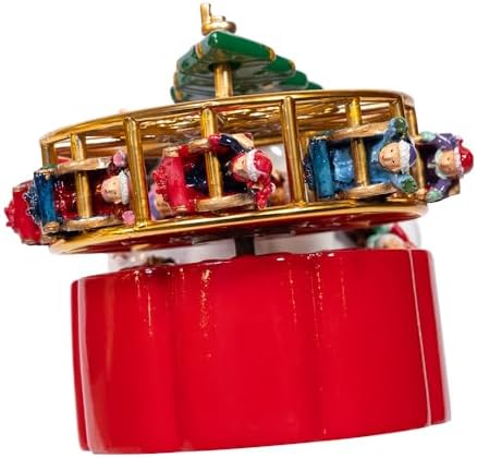 Kurt Adler 5.5" Wind-Up Musical Ferris Wheel Table Piece.