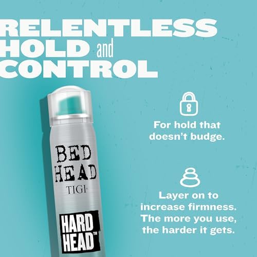 TIGI Bed Head Hard Head Travel-Size Hairspray 3-Pack, 3 Oz Ea