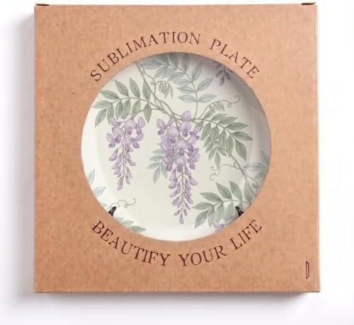 Vintage Wisteria Decorative Plates for Wall Hanging, 10" Bone China with Stand