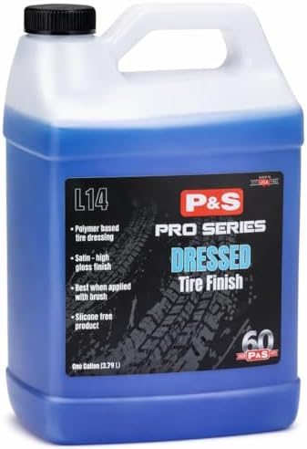 P & S Professional Detail Products Dressed Tire Finish - Water-Based, High-Gloss Tire Dressing for a Clean, Satin Shine - 1 Gallon