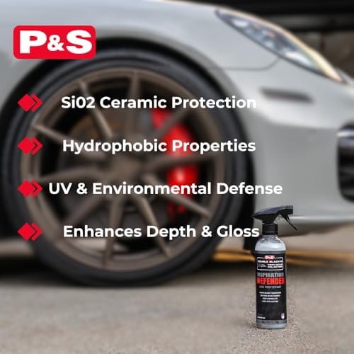 P & S Professional Detail Products Defender SiO2 Protectant Coating Topper & Standalone Sealant High-Gloss, Slick Finish Easy Spray & Wipe Renny Doyle Double Black - 1 Gallon