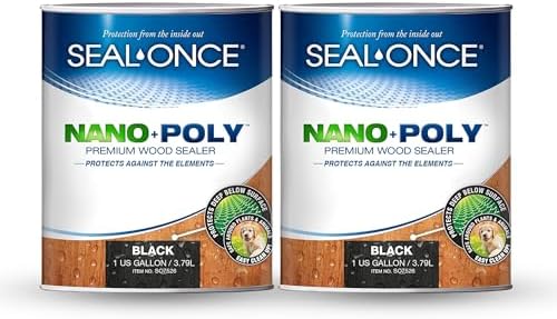 Seal-Once Nano+Poly Penetrating Wood Sealer, 2 Gallon, Black