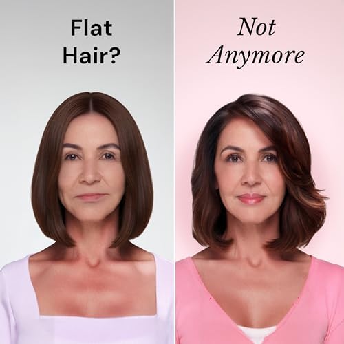 L'ANGE HAIR Le Volume 2-in-1 Titanium Blow Dryer Brush | Frizz Control Blowout Hair Dryer Brush for Drying and Styling | Volumizing Hot Air Styler for All Hairstyles | Oval Barrel | Blush - 60mm
