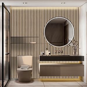 Peel and Stick Wood Slat Wallpaper - 17.5" x 750" Self-Adhesive Wood Panel for Walls Easy DIY Wall Decor Brown Faux Wood Contact Paper Removable Wall Covering for Bedroom, Living Room, Office