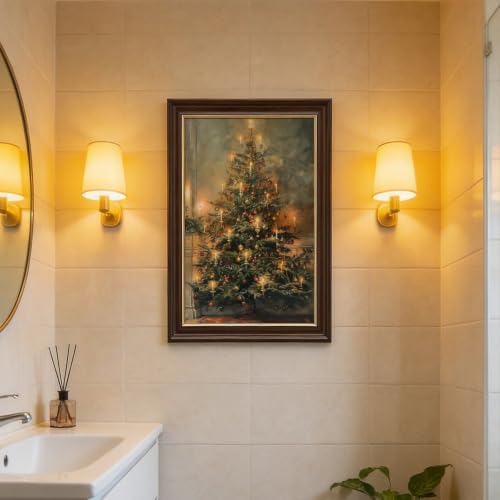 Vintage Christmas Tree Poster Nostalgic Holiday Wall Art Room Decor