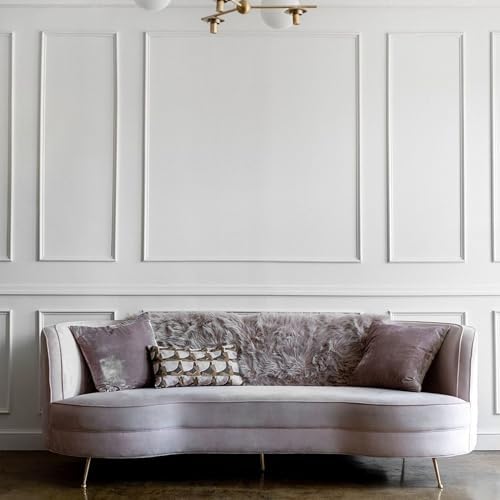 Coengwui Peel and Stick Wall Molding, Chair Rail Wainscoting Panel, Finish Trim for Home Decoration (Paintable White, 19.6ft x 1.6in)