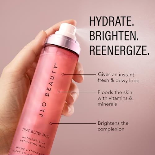 JLO BEAUTY That Glow Hydrating Face Mist & Setting Spray, Niacinamide, 4 Oz
