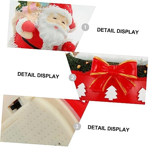 1pc Christmas Crystal Music Box Decoration Rotating Scene Festive Tabletop Adornment for Holiday Parties and