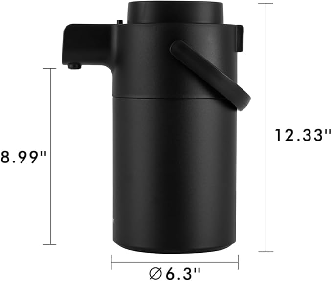 Tiken Airpot Coffee Dispenser with Pump - 102oz/3L Thermal Coffee Carafes for Hot Beverage - Stainless Steel Insulated Coffee Thermos Carafe