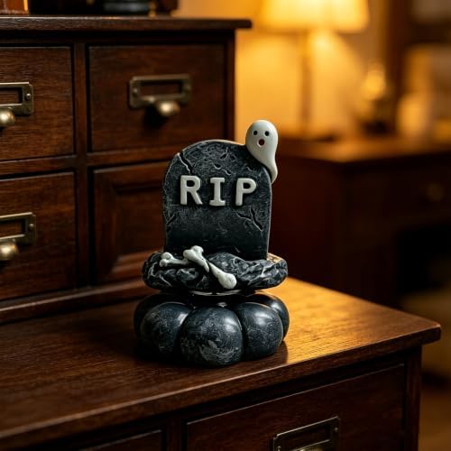 Turning Halloween Desk Decor Resin Figurine Toy Cartoon Tabletop Accent for Shelf Windowsill Coffee Table Party Display Halloween Resin Figurine Desk Accent Tabletop Ornament Shelf Display Room Base