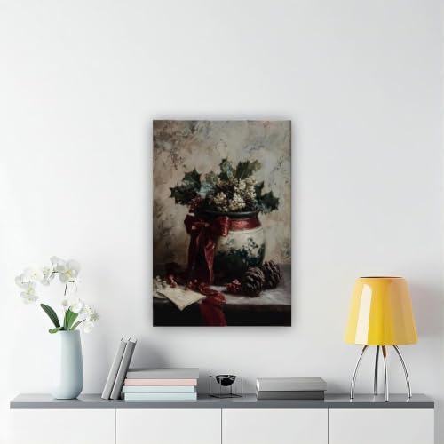 Holiday Botanical Still Life Art Print for Seasonal Home Wall Decor