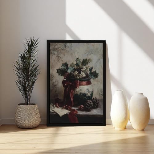Holiday Botanical Still Life Art Print for Seasonal Home Wall Decor