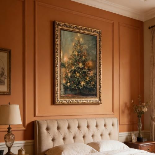 Vintage Christmas Tree Poster Nostalgic Holiday Wall Art Room Decor
