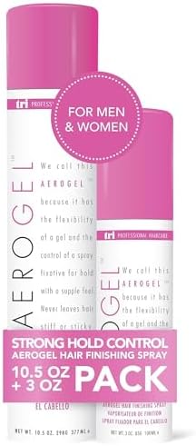 TRIDESIGN Aerogel Strong Hold Volumizing Hair Spray - 3oz & 10.5oz - 2 Pack