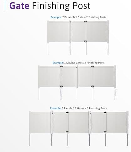WamBam 6ft White Vinyl Finishing Post