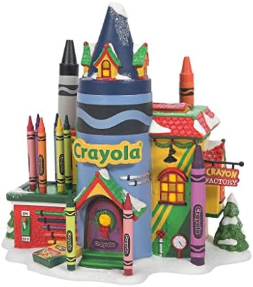 Department 56 North Pole Crayola Village Crayon Factory Animated Lit Building, 10.24 Inch, Multicolor