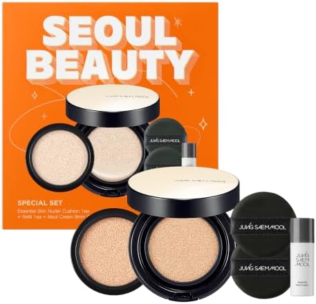 Skin Nuder Cushion Gift Set | Korean Makeup, SPF 50 (19 Light)