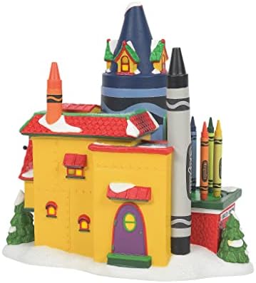 Department 56 North Pole Crayola Village Crayon Factory Animated Lit Building, 10.24 Inch, Multicolor