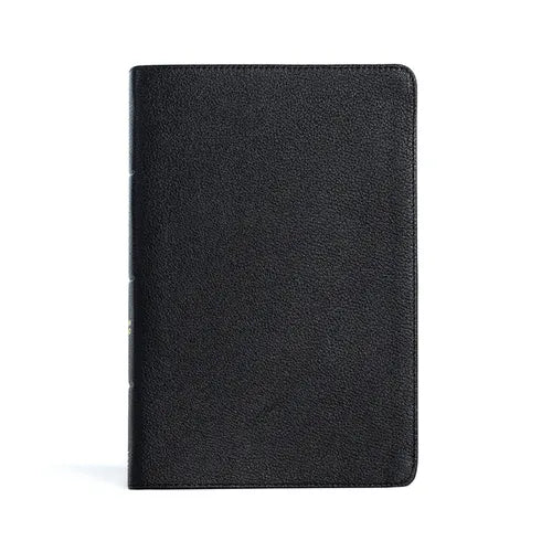CSB Giant Print Reference Bible, Black Genuine Leather, Indexed - Leather