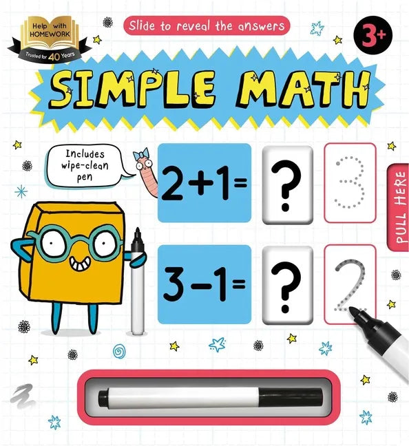 Help with Homework: Simple Math-Wipe-Clean Workbook Includes Wipe-Clean Pen - Board Book