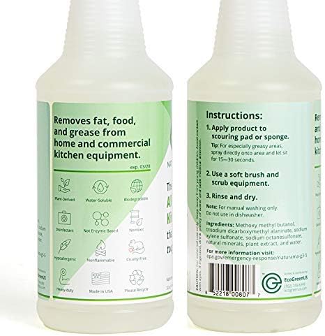 Naturama, All Purpose Kitchen Cleaner, Eco-Friendly. Powerful, Odorless. Effective On Stove Tops, Counters, Appliances, Cookware, Etc. Made in the U.S.(32ozx6)