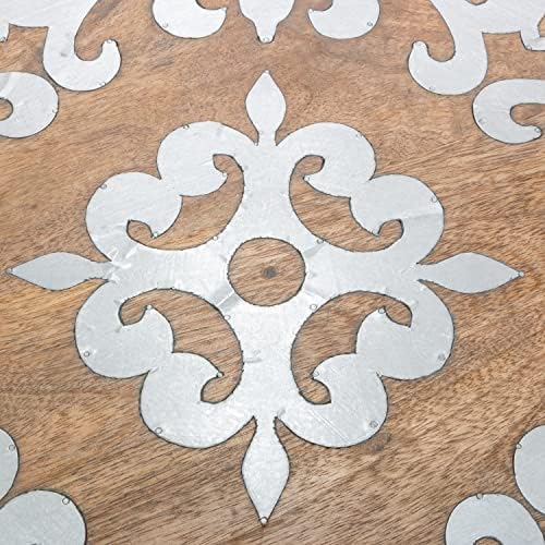 22-Inch Diameter Metal-Inlaid Wood Heritage Lazy Susan