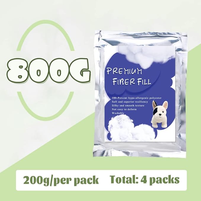 BUTUZE 800g/28oz Polyfill Stuffing, (2.1oz-4.4lb) Fiberfill for Crafts, Polyester Fiber Fill, Premium Resilience Fill Fiber for Stuffing Pillow and Home Decoration Projects