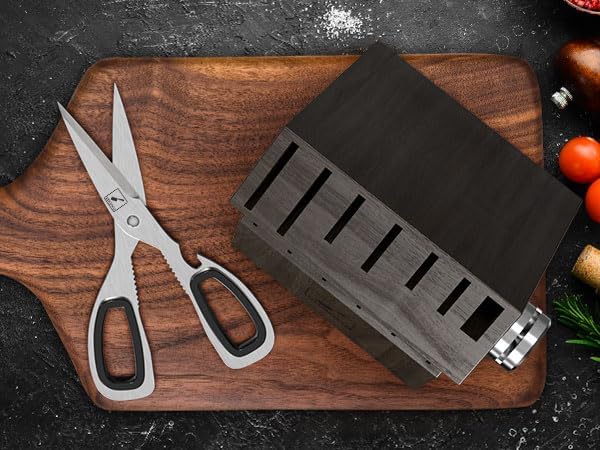 imarku Knife Set with Knife Block, 14-Piece High Carbon Stainless Steel Kitchen Knives with Built-in Sharpener, Dishwasher Safe,Ideal for Home or Wedding Gifts