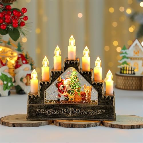 Music Box Christmas Decoration with Snowfall Effects and Seasonal Songs for Mantel Display Or Party Decor Festival Rotating Music Box for Wedding and Birthday Decoration