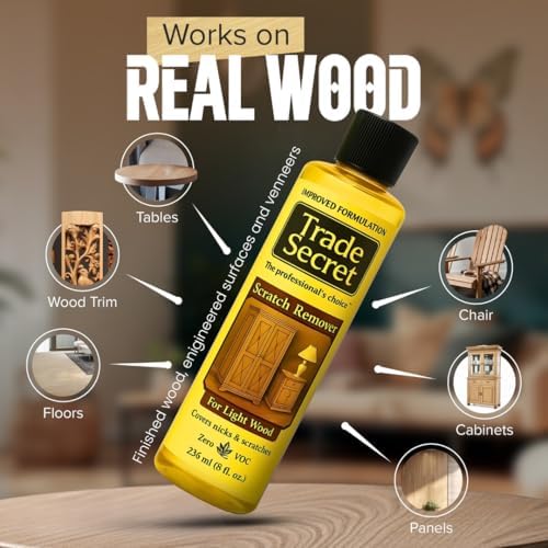Trade Secret Light Wood Scratch Remover for Furniture and Floors, 8 oz