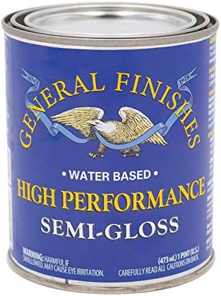 General Finishes High Performance Water Based Topcoat, 1 Pint, Semi-Gloss