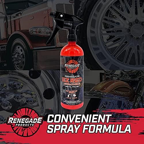 Renegade EZ Red Sprayable Metal Polish, Aluminum & Stainless Steel, 24 oz