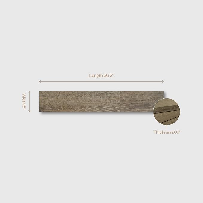 Peel and Stick Wall Panels, Easy Self Adhesive Vinyl Tiles Wall Planks, Farmhouse Wood Grain Shiplap for Kitchen Bedroom Interior WallDecor (12 pcs/18.1 Sq Ft/Box) (Natural Oak)